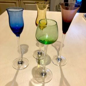 Set of four cocktail glasses